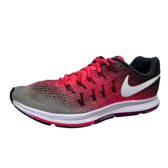 Nike Zoom Pegasus 33 Running Shoes Pink Grey Women's Size 9 - Picture 2 of 15